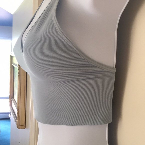 NEW Free People Gray/Blue Ali Crop Bra - Picture 4 of 6